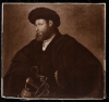 Cariani Giovanni, Ritratto di un gentiluomo con costume e cappello nero